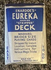 *VINTAGE Enardoe’s Eureka Marked Stripped Magic Deck Bridge Size Playing Cards* picture