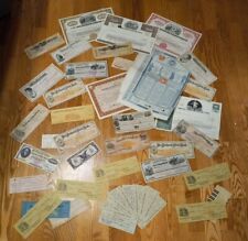  Ephemera Lot 40+ Items Stocks Bank Checks Stamps retails $195 picture