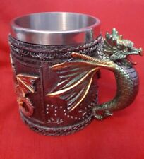 Medieval Earth and Fire Dragons Beer Tankard Stein picture