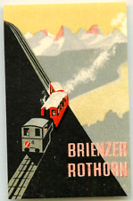 BRIENZER ROTHORN Railway ~SWITZERLAND~ Old ART DECO Poster Stamp / Luggage Label picture