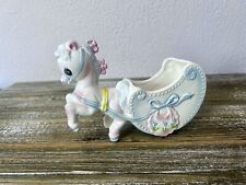Vintage Napco Planter Pony And Cart Nursery Decor Made In Japan 1950s E-3300 picture