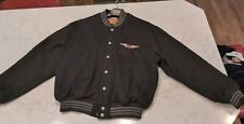 Harley Davidson Motorcycle Wool Varsity Letterman Jacket Size Large picture