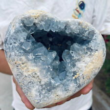 6.5lb Large Natural Blue Celestite Crystal Geode Quartz Cluster Mineral Specime picture