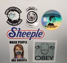 SHEEPLE 🐑 SHEEP Bumper stickers VARIETY PACK OF 6  picture