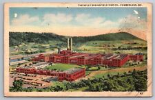 Postcard Cumberland MD Maryland The Kelly Springfield Tire Co Aerial View c1948 picture