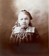 Victorian Antique Cabinet Card Photo of a Young Girl picture