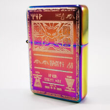 BRAND NEW - BRUSHED STYLED CIGARETTE PETROL LIGHTER - ANCIENT MEW picture