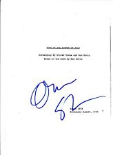 OLIVER STONE  BORN ON THE FOURTH OF JULY SIGNED SCRIPT FULL 66 PAGE EXACT PROOF  picture