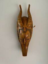 Vintage authentic Guro tribal traditional ceremonial wood mask Zamble folk art picture
