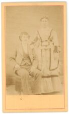 CIRCA 1870'S CDV Lovely Couple Posing Together in Studio Snyder Kutztown, PA picture