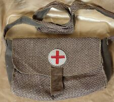 WWI Vintage Soviet Military Medical Shoulder Messenger Bag Khaki Canvas Bag USSR picture