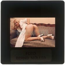 PN-A14 German Blonde Nude Fitness Model Original 35mm Slide Transparency WOAH picture