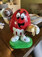 M&M's Sport Red Football Player Candy Dispenser 1995 Limited Edition Vintage picture