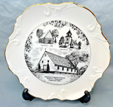 EGELUND LUTHERAN CHURCH Vintage Souvenir Plate Rochert, Minnesota Antique 1960s picture