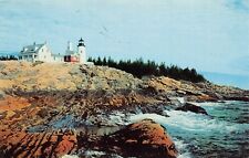 Bristol ME Maine Pemaquid Point Lighthouse Neck Muscongus Bay Vtg Postcard A15 picture