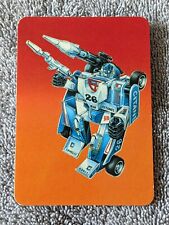 1985 Hasbro Milton Bradley Transformers Action Card Mirage #12 Series 1 picture
