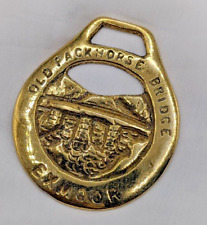 Brass Horse Medallion Vintage English Exmoor Old Packhorse Bridge Show Parade picture