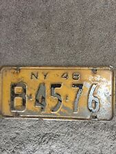 Original 1948 New York License Plate picture