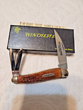 Pocketknife Winchester 39097 1996 Whittler Antique Green Bone  warncliff picture