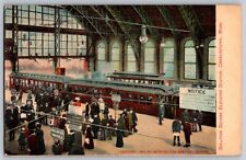 Charlestown, MA - Sullivan Square Elevated Train Station - Vintage Postcards picture