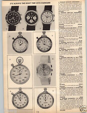 1969 PAPER AD Wakmann Breitling Chronograph Timer Wrist WatchSkindiver Alarm picture