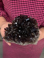 2.64LB Natural black SMOKY Crystal Druse Vug Crystal Druse Specimen A15 picture