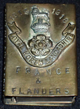 WWI British Loyal North Lancashire Regiment 1914 - 1918 Match Box Safe Flanders picture