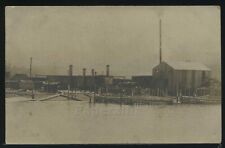 WA Edmonds RARE RPPC 1908 WATERFRONT LUMBER MILL & BOAT & MARINE WAYS ooak picture