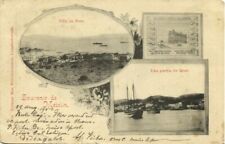 greece, LESBOS MYTILENE METELIN, Multiview Harbour and Quay (1902) Postcard picture