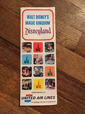 Disneyland United Airlines Tencennial 1965 Promotional Pamphlet Brochure picture