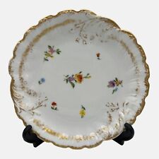 Antique 1892 Martial Redon Limoges Hand Painted Plate Floral Design Gold Trim 9