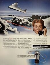 Magazine Print Ad Vintage 1942 General Electric Electronic Radio Tube Future GE picture