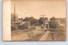 RPPC Real Photo Postcard Pennsylvania Sandy Lake South Hill Street Railroad 1914 picture