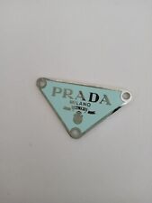 One 38mm Prada Logo Triangle with trim  Silver tone Button  Zipperpull picture