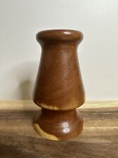 Vintage Mid Century Modern Two Toned Wood Turned Vase 6 3/4” Tall picture