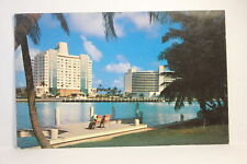 Postcard View Indian Creek Eden Roc Fountainebleau Hotels  FL H27 picture