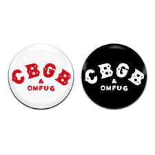2x CBGB's Punk Rock Venue 70's Retro 25mm / 1 Inch D Pin Button Badges picture