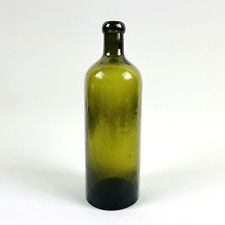 Antique Dark OLIVE GREEN Glass HUNYADI JANOS Saxlehner’s Bitterquelle bottle picture