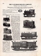 1928 Fate-Root-Heath Company Vintage Print Ad Gasoline and Diesel Locomotives picture