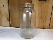 Vintage McLaughlin's Manor House Coffee Clear Glass Ribbed Jar Owens Illinois picture