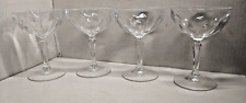 (4) CRYSTAL CHAMPAGNE SAUCER COUPE GLASSES,  picture