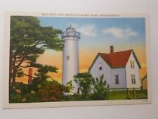 Vintage MASSACHUSETTS postcard West Chop Lighthouse Marthas Vineyard Island picture