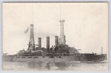 U.S.S. Virginia Vintage U.S. Navy Postcard War Ship Battleship U.S. Military picture