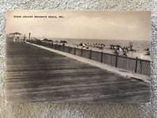 DE Rehoboth Beach Delaware Scene around Boardwalk & Ocean Postcard picture