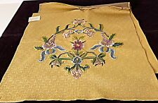Vintage Antique Crewel Embroidered Chair Seat and Back  XX417 picture