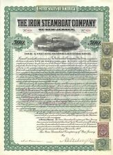 Iron Steamboat Co. of New Jersey - $500 Shipping Gold Bond - Uncanceled - Shippi picture