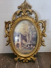 VTG Victorian Style Ornate Gold Resin Picture Frame Made In Italy 11 X 8” picture