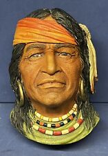 LEGEND PRODUCTS CHALKWARE HEAD - NAVAJO INDIAN BOSSONS STYLE Signed picture