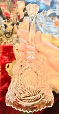 Unique Spirited Vintage Bohemian Large Shaman Cut Crystal Clearing Singing Bell picture