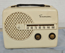 Vintage Emerson Tube Radio Model 652 B White Case ~ Non-Working ~ picture